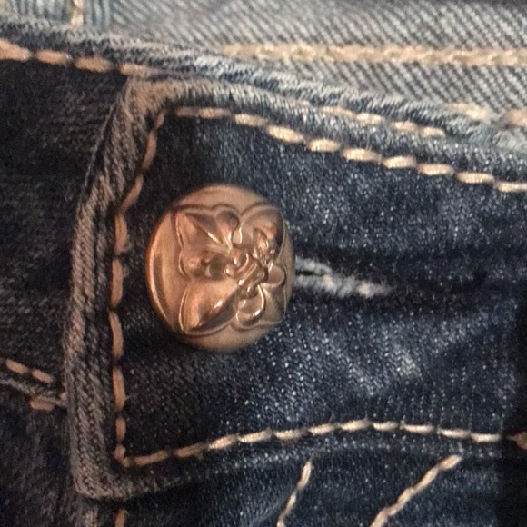 Miss me jeans unique cute bling  cow print flap pockets size 28 - Picture 15 of 16